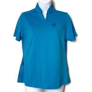 Women's Cycling Jersey Biking Shirt Novara Embroidered Blue Size Medium